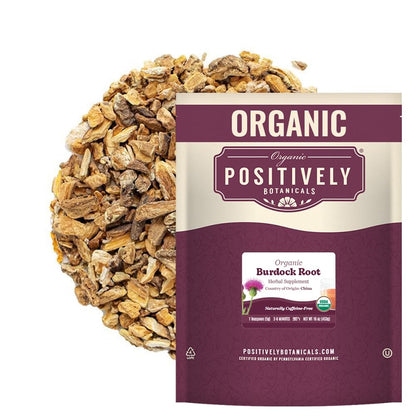 Organic Positively Botanicals Company, Burdock Root, Herbal Tea Loose Leaf Botanical, 454 g