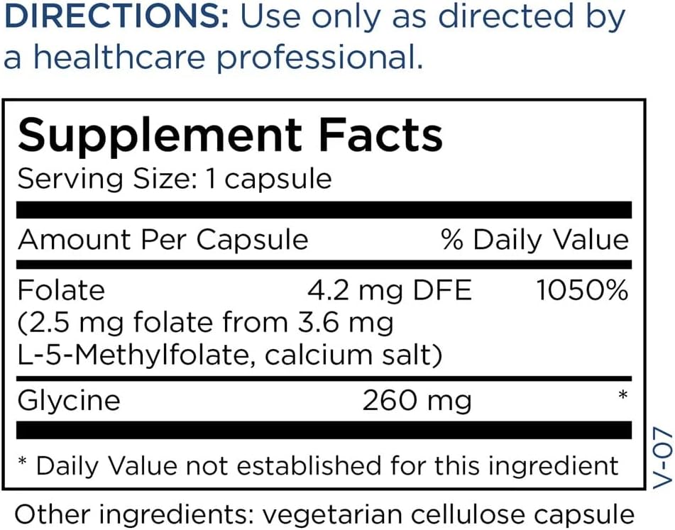 MethylPro L-Methylfolate 2.5 mg - Promotes a Balanced Mood - Active Folate for Methylation & Biochemical Reactions - Highly Bio-available - Flexible Dosage - 30 Capsules - görsel 2
