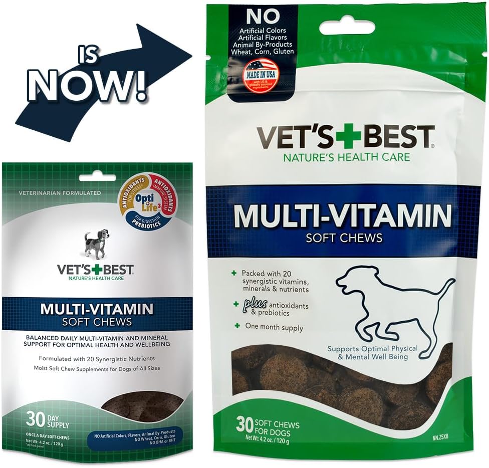 Vet's Best Multivitamin Soft Chews for Dogs - Supports Physical and Mental Health - 30 Day Supply - görsel 3