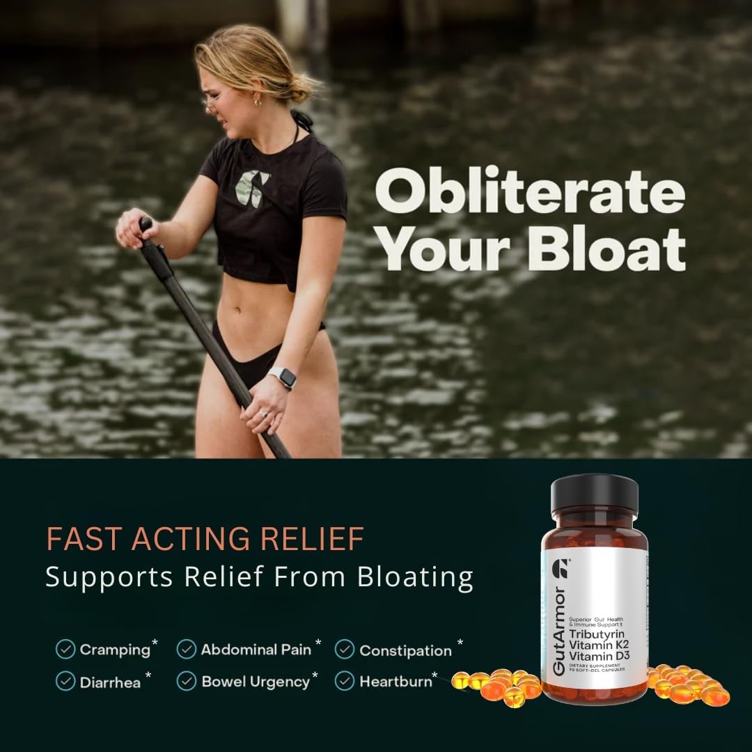 Gut Armour Gut & Heart Health + Immune Support | Pure Butyrate, Vitamin D3, K2 | 30 Soft gel capsules - görsel 8