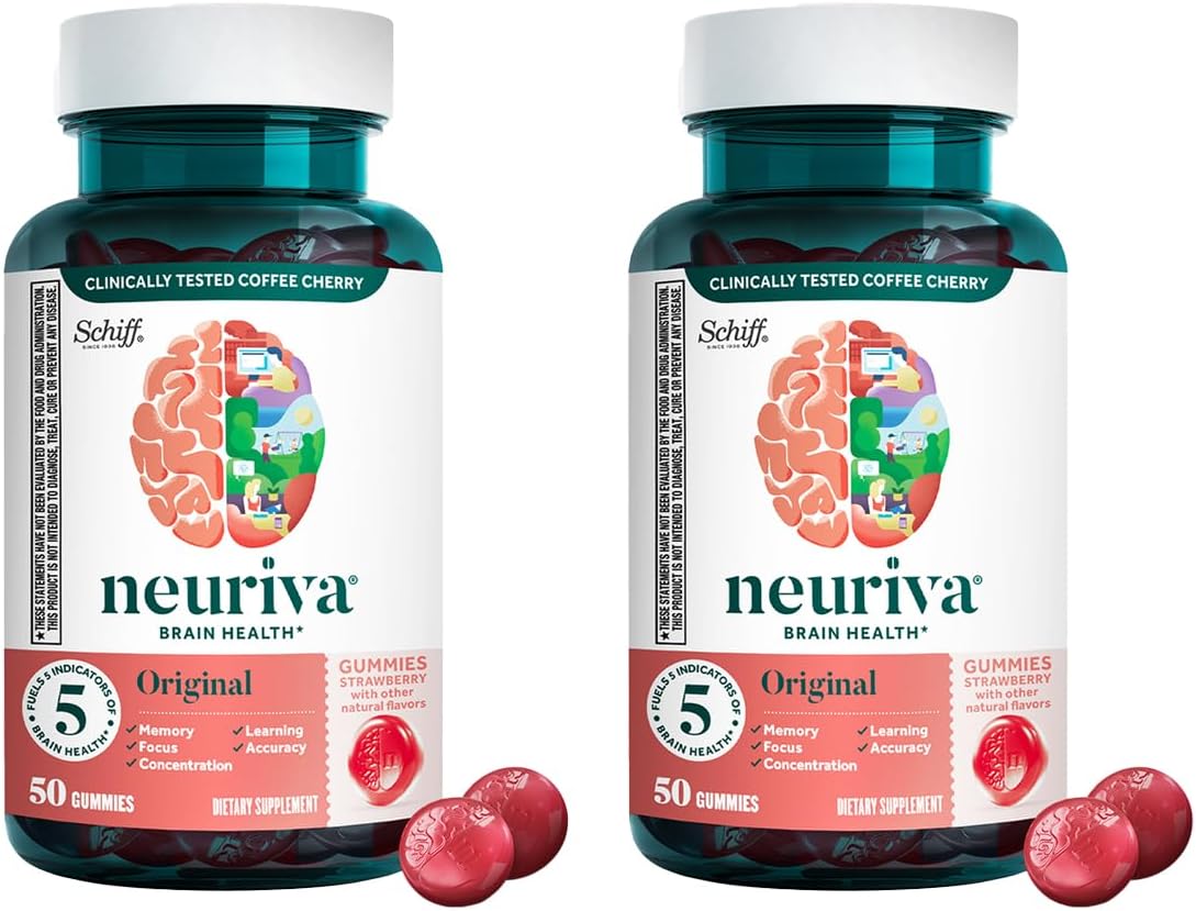Neuriva Original Brain Health Support Strawberry Gummies - 50 Count (Pack of 3) - görsel 10