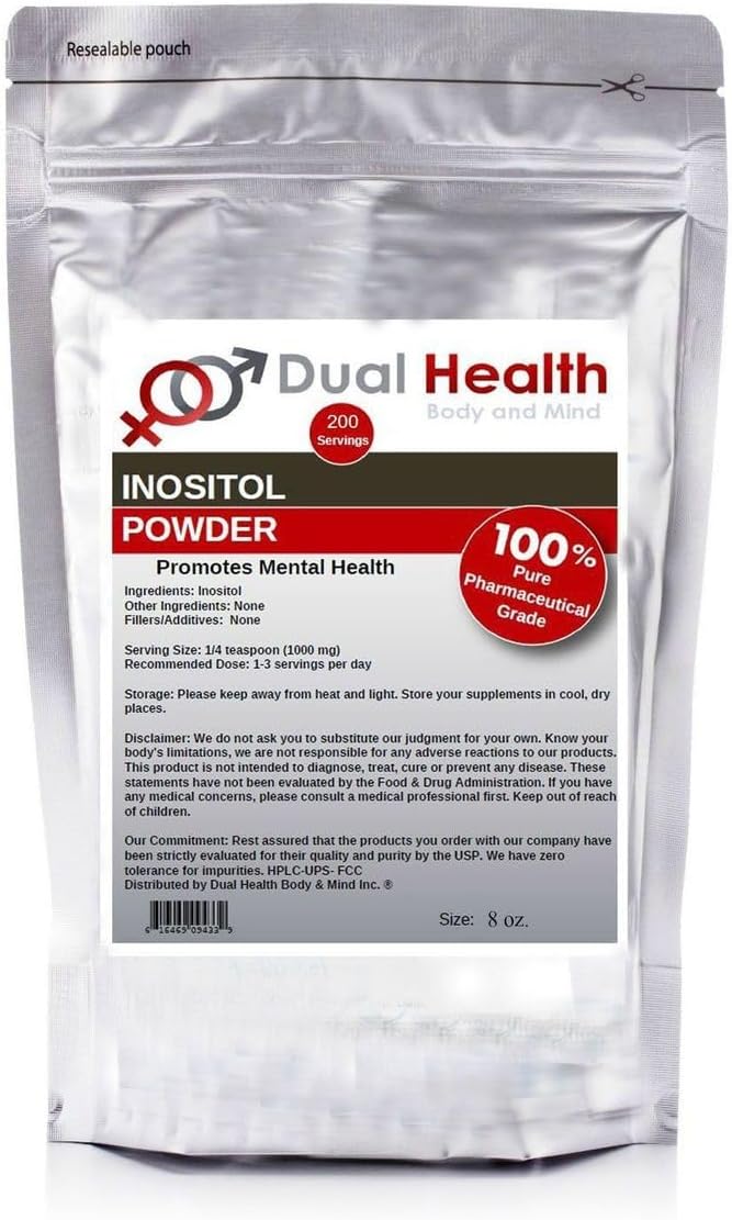 Dual Health Body & Mind Inositol Powder (227 g) - Pure Vitamin B8, 1000mg per Serving - görsel 1