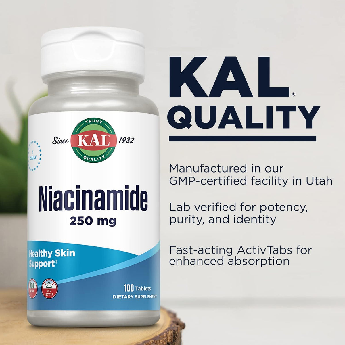 KAL Niacinamide 250 mg Tablets, 100 Tablets - görsel 4