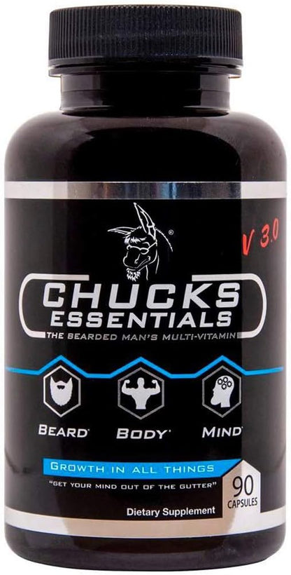 Chuck Essentials - The Bearded Man's Multivitamin for Faster Growing Beard (90 Capsules)