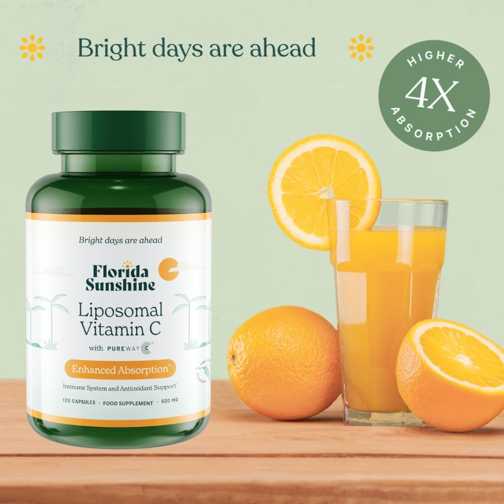 Florida Sunshine Liposomal Vitamin C 500mg - 120 Capsules - görsel 2