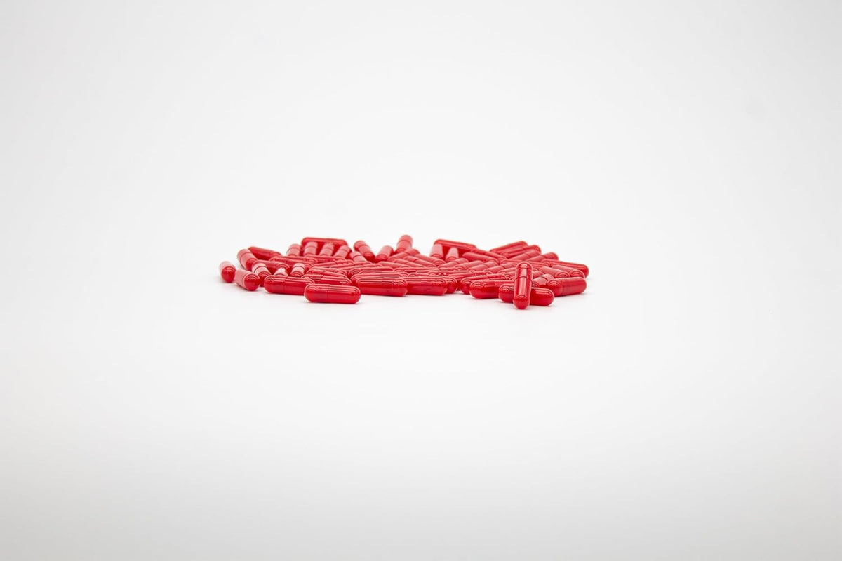 Empty Gelatine Capsules Size 0 Red, 1000 Count - görsel 1