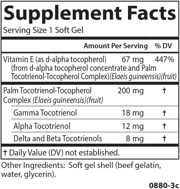 Carlson - Tocotrienols, 40 mg, with Natural-Source Vitamin E, Gamma, Alpha, Delta, Beta, Sustainably Sourced, 30 Softgels - görsel 7