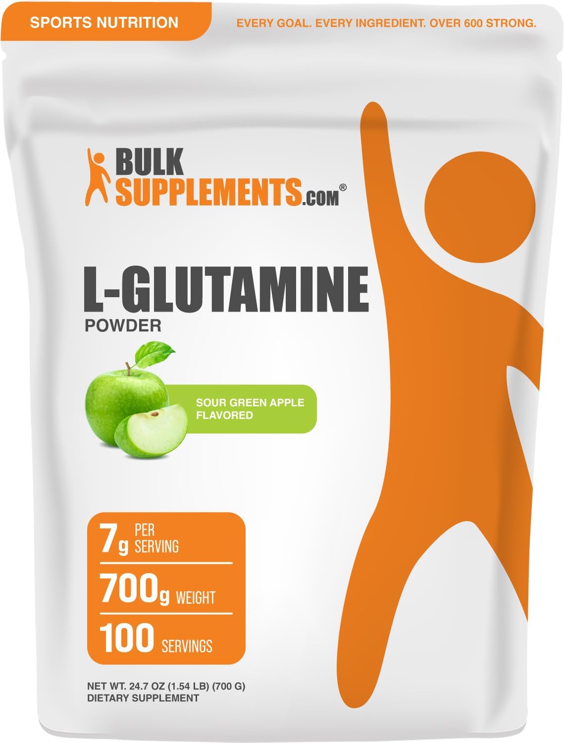 BulkSupplements L-Glutamine Powder – 500g – Unflavoured, Gluten-Free – 5g per Serving - görsel 6