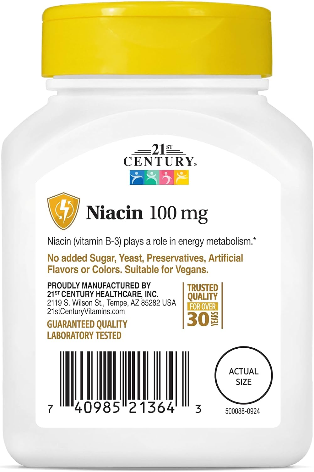 21st Century Niacin 100 mg Tablets, 110 Tablets - görsel 3