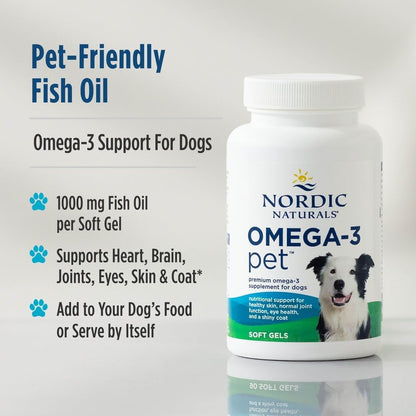 Nordic Naturals Omega-3 Pet, Unflavoured - 120 Soft Gels