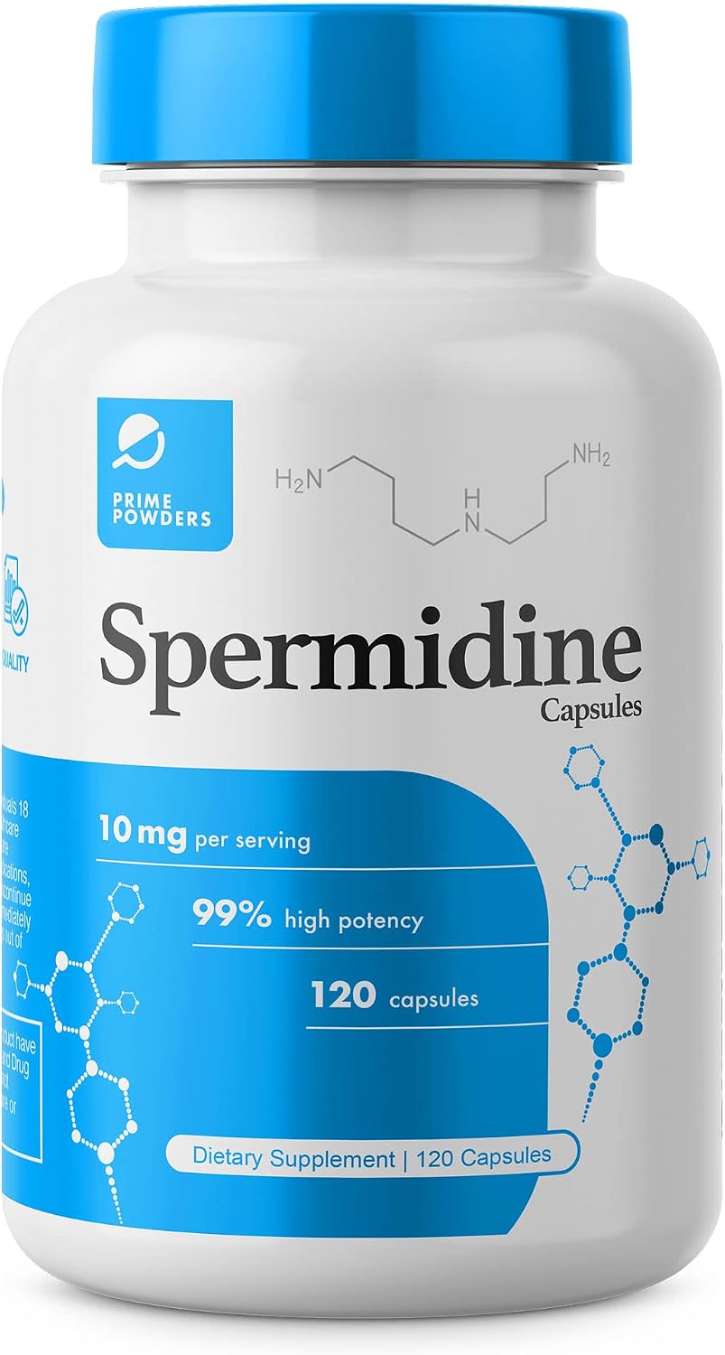 Prime Powders Spermidine Capsules – 99% Pure, Gluten-Free, 10mg per Serving - görsel 1