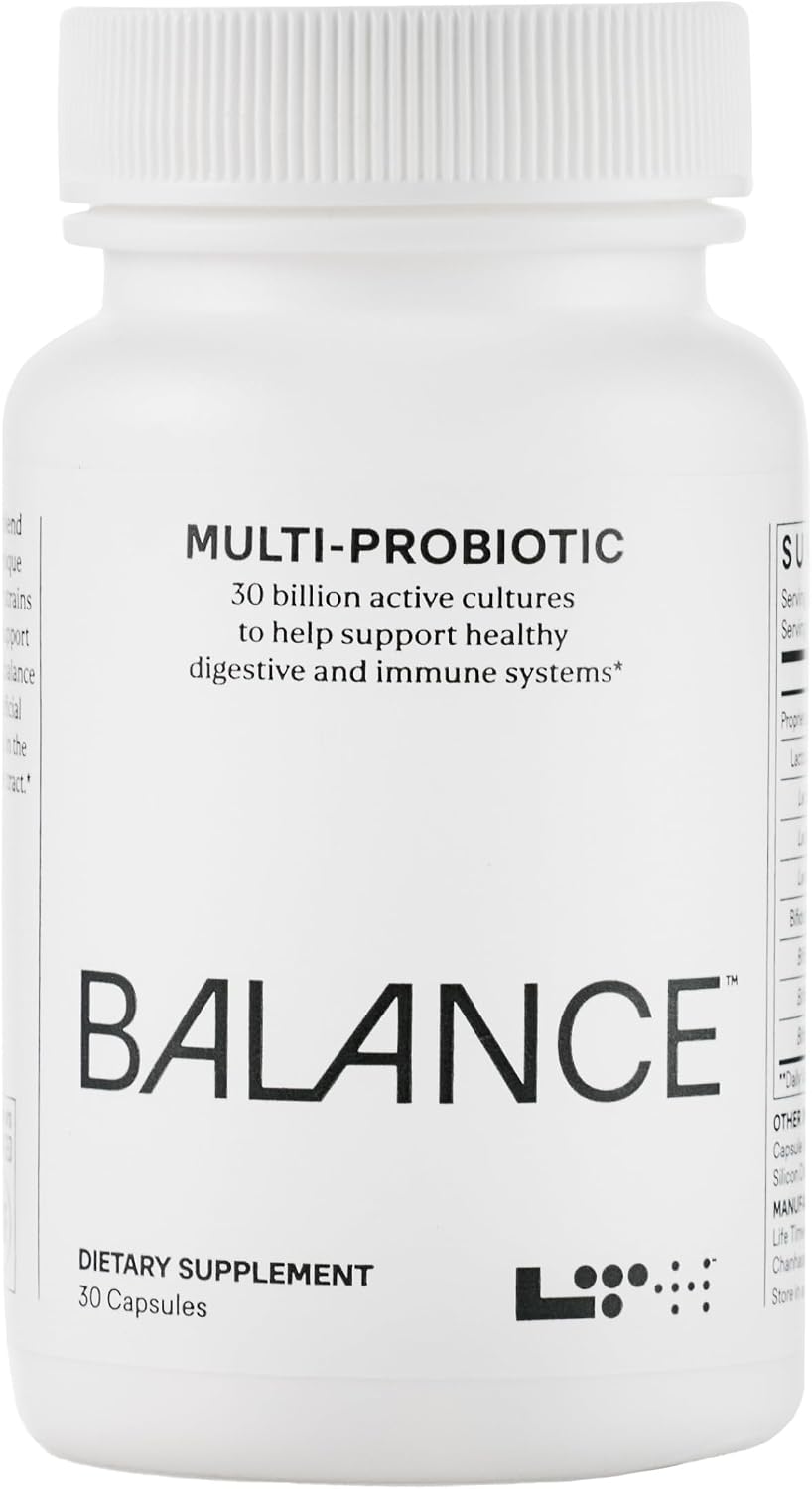 LTH Balance Multi Pro 30B Probiotic - 30 Billion CFUs - Dairy-Free and Shelf-Stable - Gut and Immune Support - 30 Capsules - görsel 1
