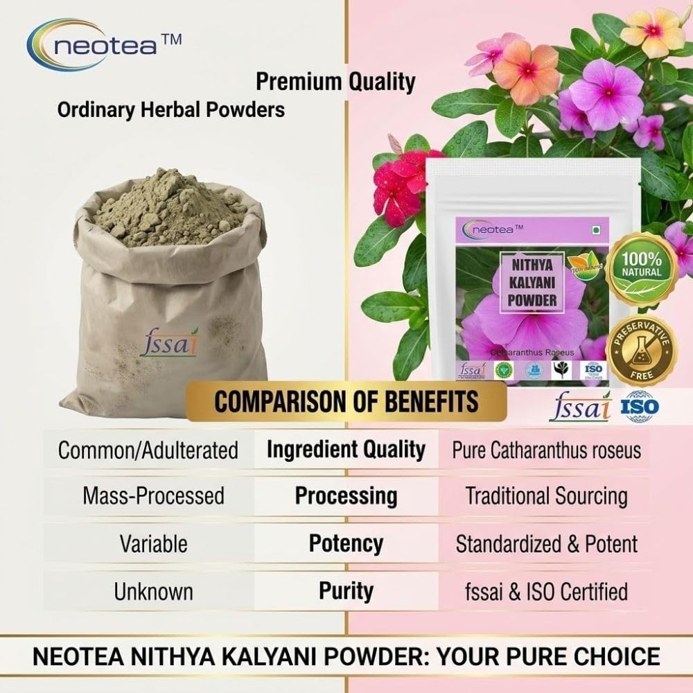 neotea Nithya Kalyani Powder - Premium Herbal Leaf Supplement, 100% Natural, Finely Milled, 300g - görsel 6