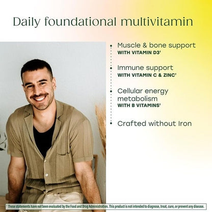 MegaFood One Daily Iron Free Multivitamin - Real Food, Non-GM, Vegetarian - 90 Tablets