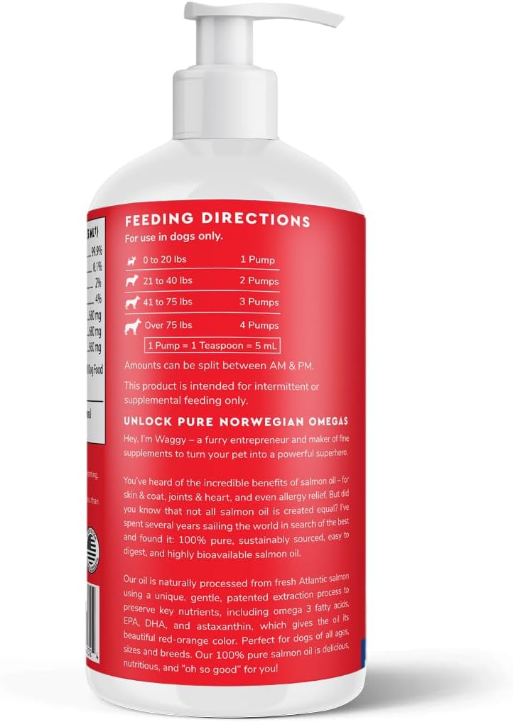 Premium Salmon Oil for Dogs – Pure Norwegian Salmon Oil High in Omega-3 EPA & DHA - Powerful Fish Oil for Dogs Skin & Coat, Hip & Joints, Allergies & Itchy Skin – Omega-3 Fish Oil for Dogs - 473 ml Liquid - görsel 7