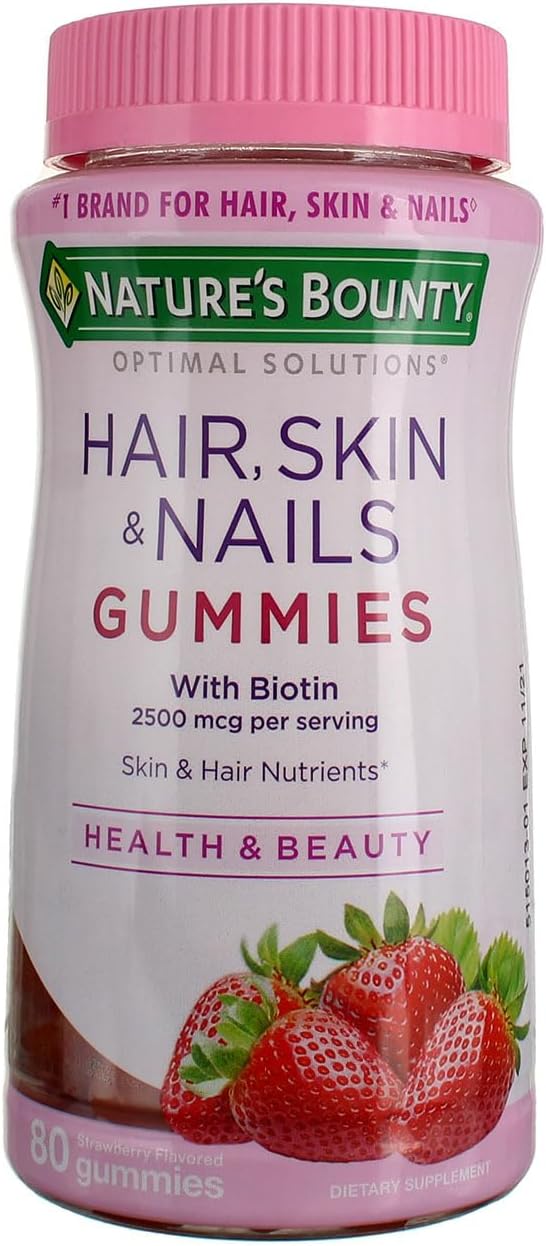 Nature's Bounty Optimal Solutions Hair, Skin and Nails Gummies – 220 Count - görsel 2
