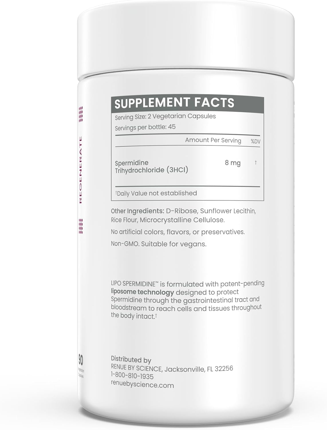 Renue By Science Liposomal Spermidine Supplement, 8mg per Serving, 90 Capsules - görsel 3