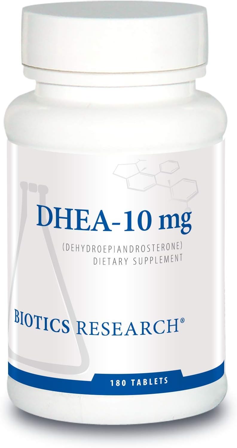 BIOTICS RESEARCH DHEA 10 mg - Hormonal Balance & Healthy Stress Response - 180 Tablets - görsel 1
