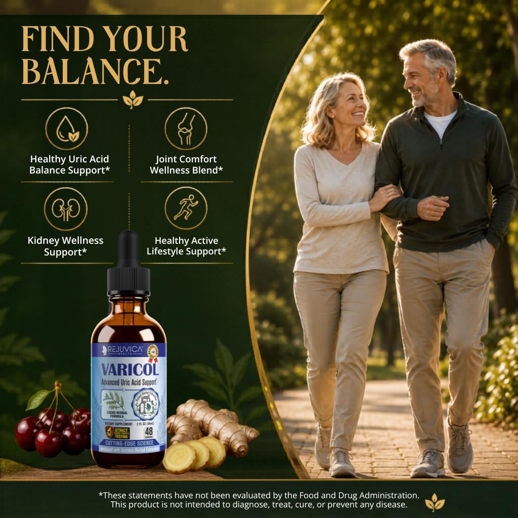 Varicol – Advanced Uric Acid Support Supplement – Liquid Formula – Tart Cherry, Chanca Piedra, Celery Seed, Ginger & More! - görsel 3