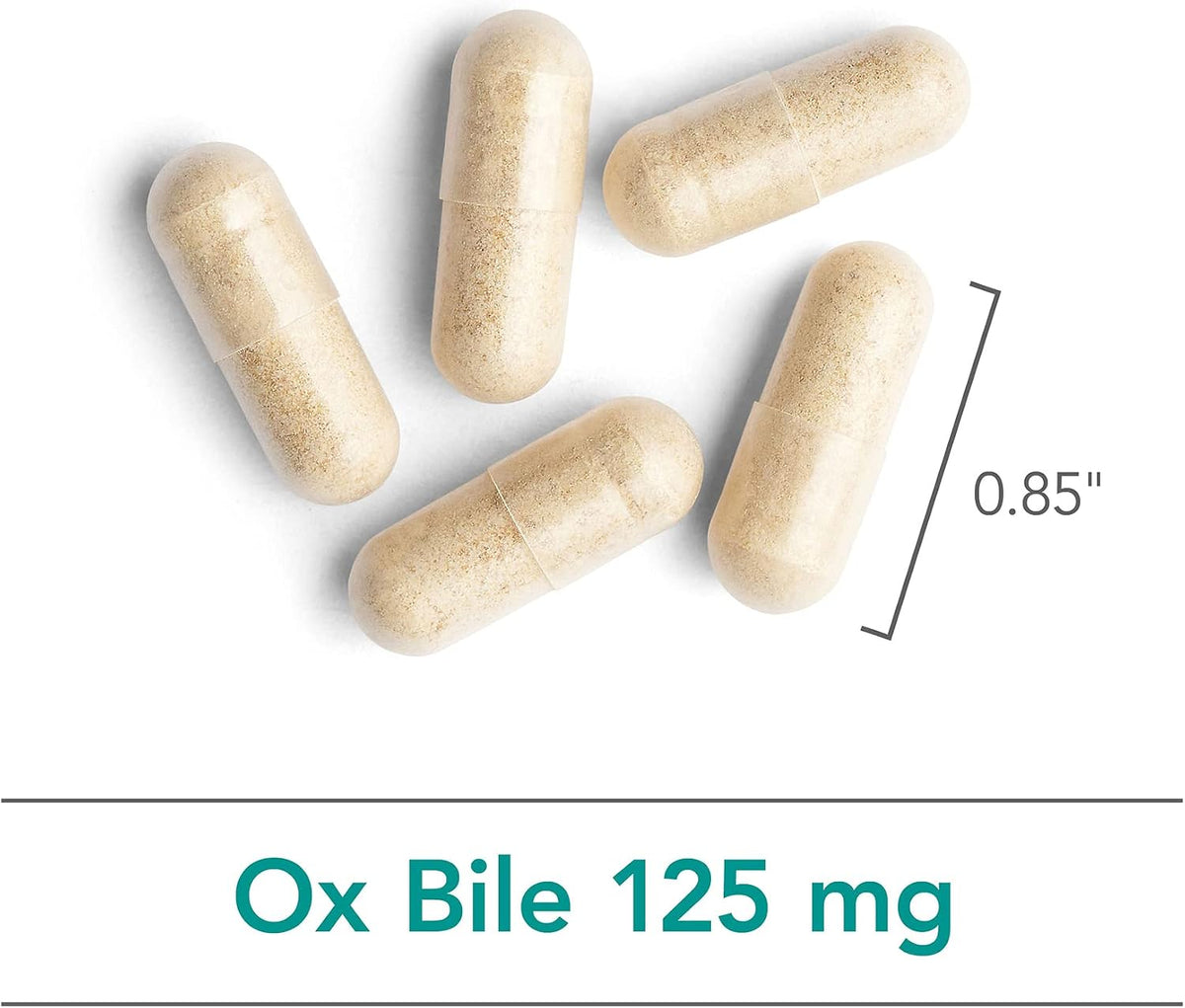 Nutricology Ox Bile 125 mg - Supports Fat Digestion - 180 Capsules - görsel 5