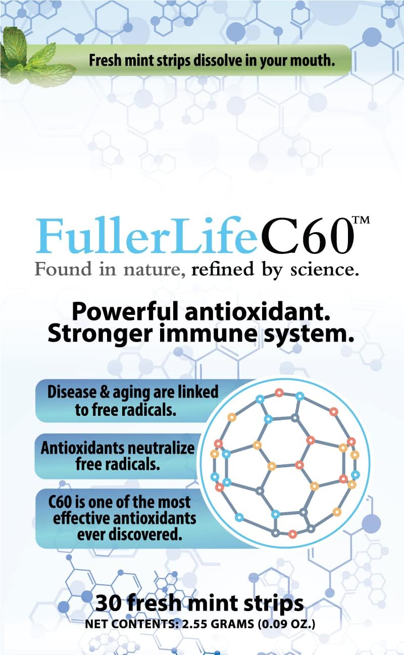 Carbon 60 Antioxidant Dissolvable Strips – Pure 99.99% C60, Solvent Free, 30 Count - görsel 2