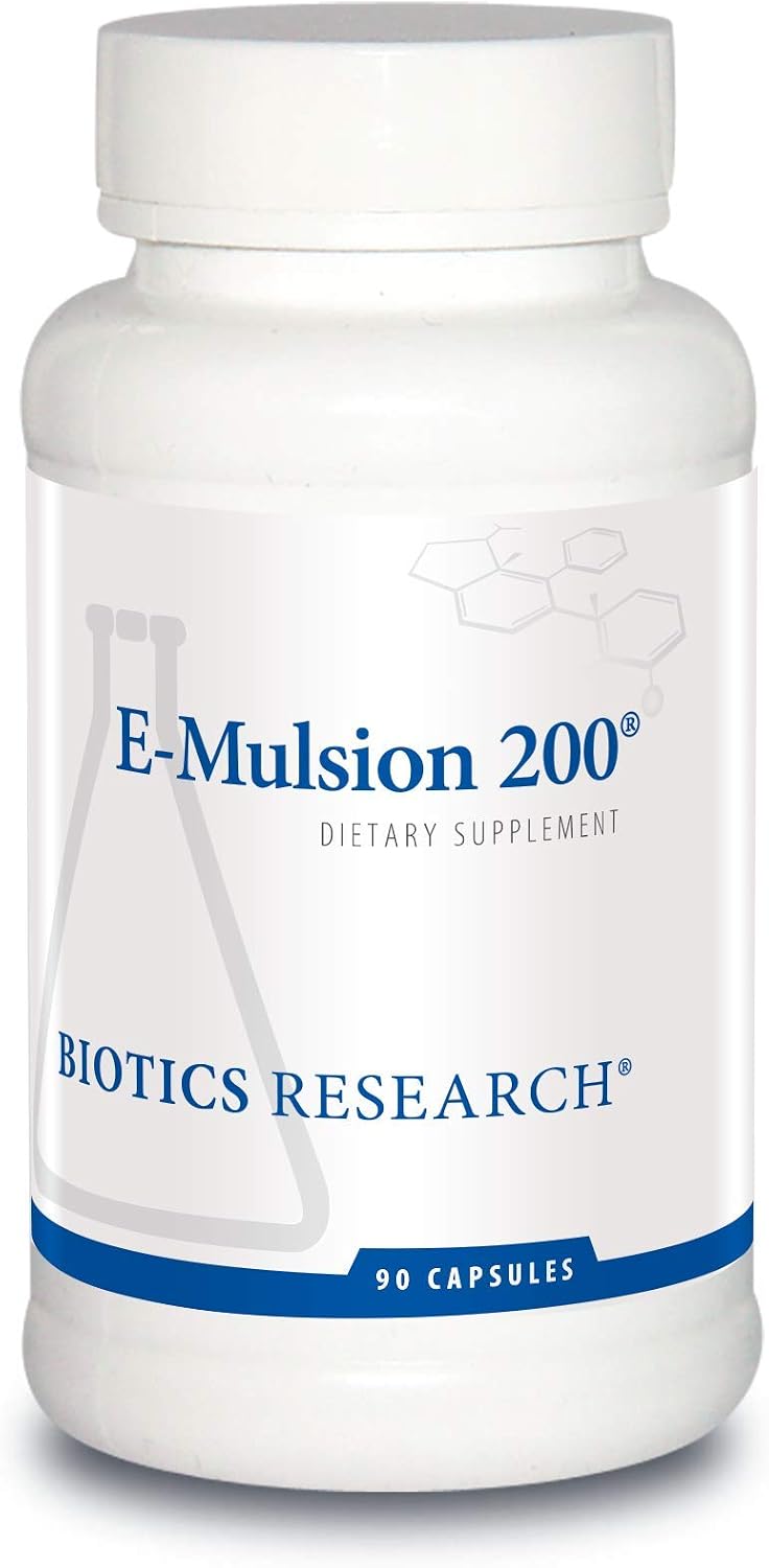 BIOTICS RESEARCH E Mulsion 2 Emulsified, Enhanced Absorption, Vitamin E, Mixed Tocopherols, Antioxidant, Cardiovascular Health, Immune Support 90 Capsules - görsel 1