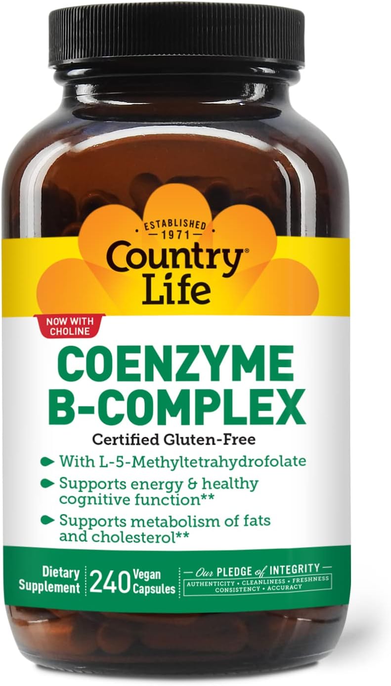 Country Life Coenzyme B-Complex with Methylfolate and B12, 240 Capsules - görsel 2