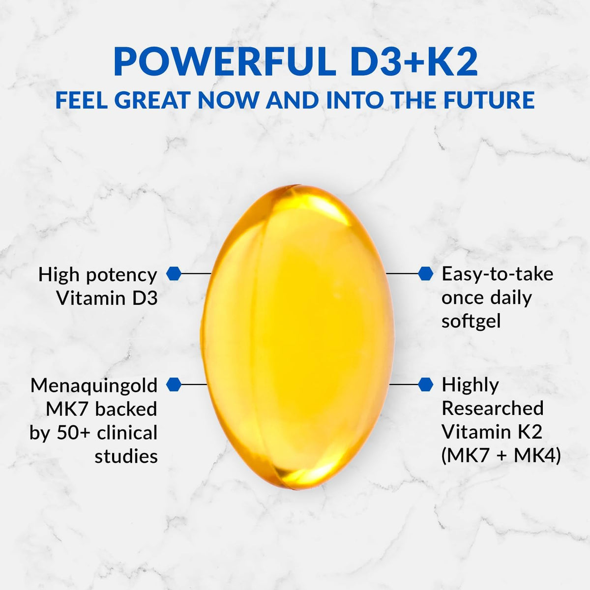 BioTrust Sol Joy, High Strength Vitamin D3 & K2 – 2000 IU (50 µg) D3 & 200 µg K2 - görsel 3
