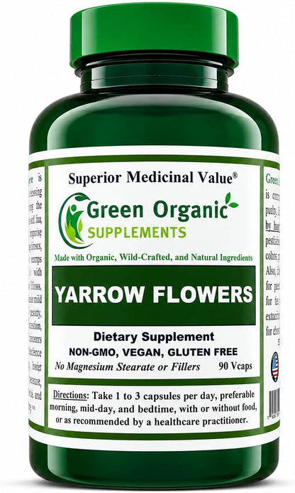 Yarrow Flower, 90 VCaps, Non-GMO, Gluten-Free (Pack of 1)