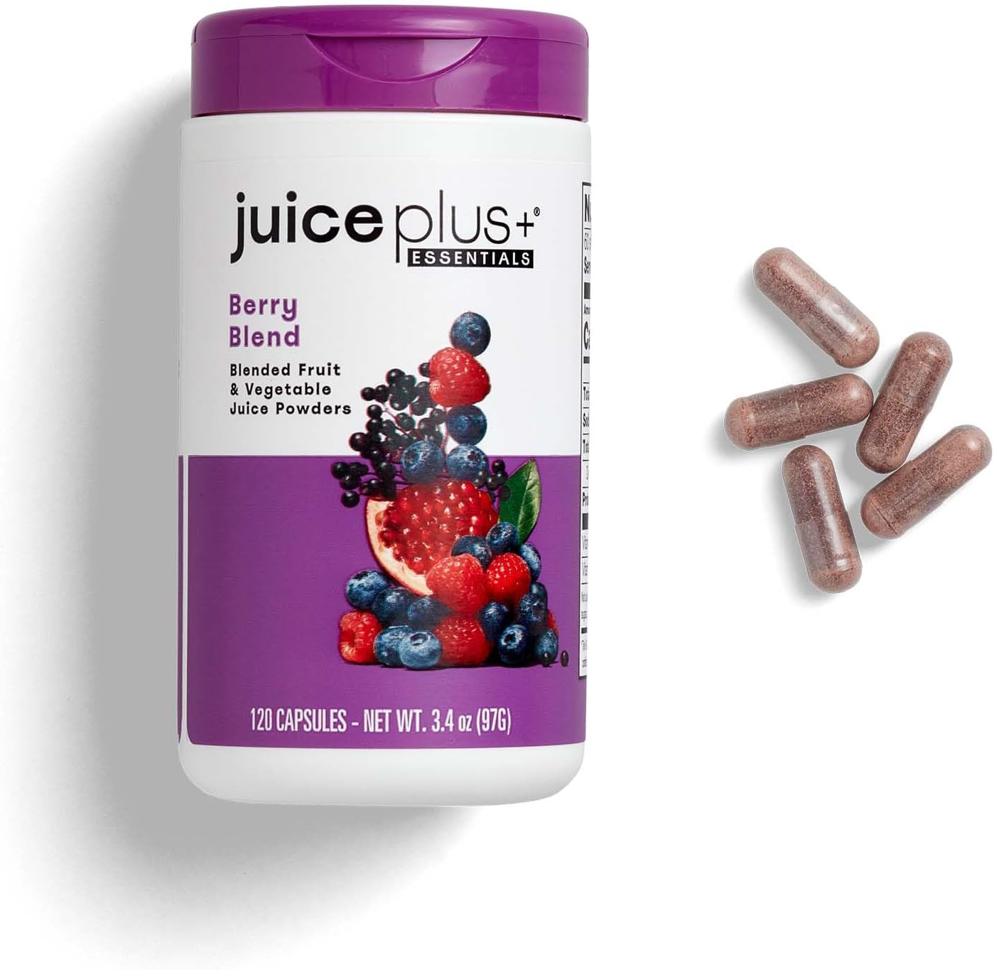 JuicePlus+ Fruit and Vegetable Supplement - Whole Food Blend with 20 Fruits & Vegetables (2 Bottles, 120 Servings) - görsel 2