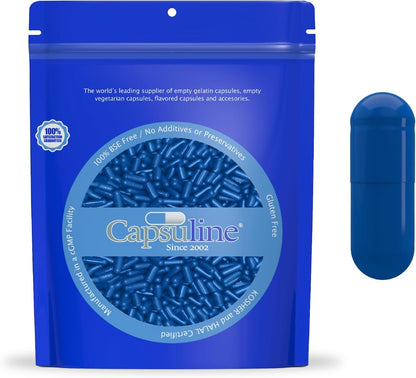 Capsuline Gelatine Capsules Size 0 - Empty Gel Capsules with Lock Technology (1000 Count)