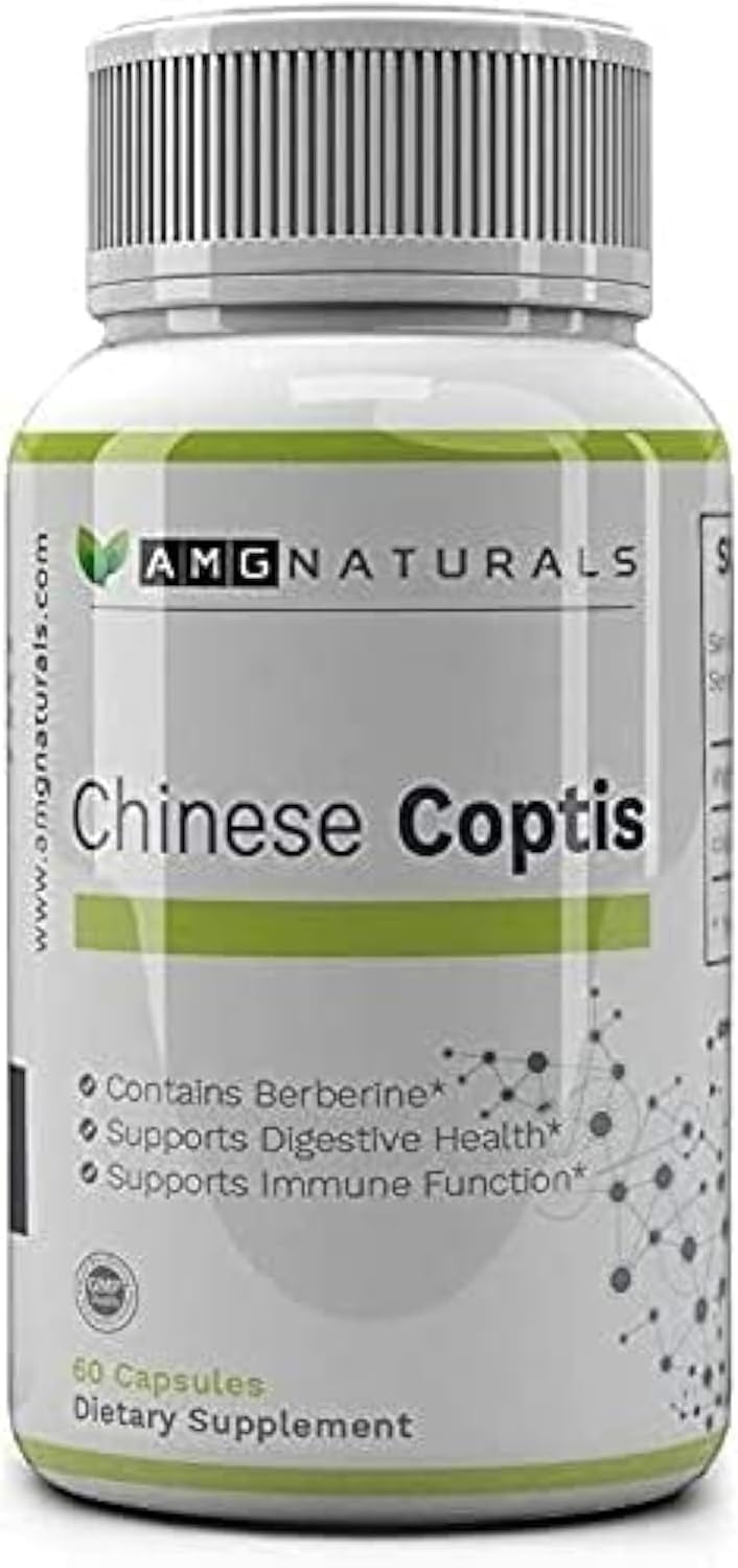 AMG Naturals Chinese Coptis 550mg – Whole Herb Goldthread (Huang Lian) - görsel 1