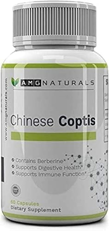 AMG Naturals Chinese Coptis 550mg – Whole Herb Goldthread (Huang Lian)