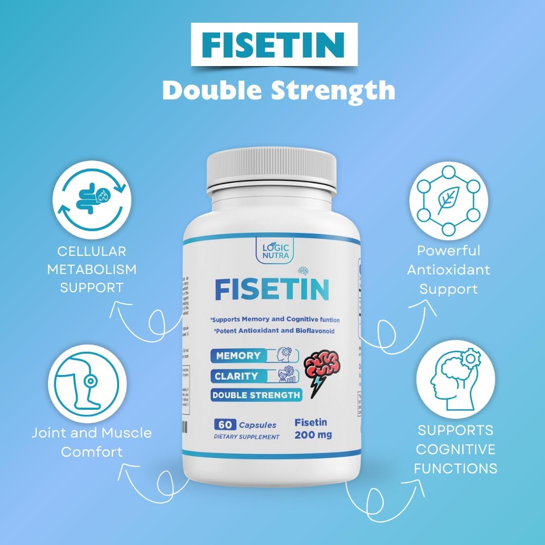 Logic Nutra Fisetin Double Strength - 200 mg - 60 Capsules - görsel 5