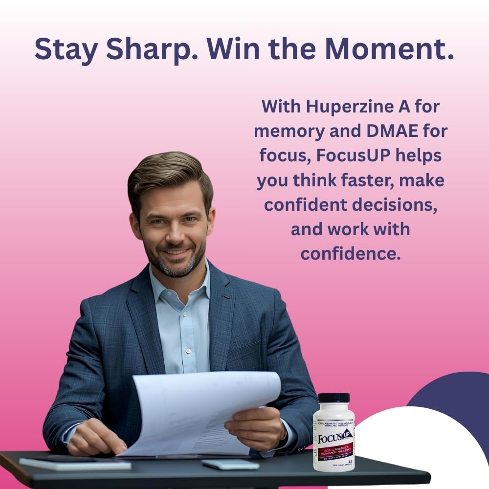 FocusUP Brain & Energy Support Supplement – Natural Nootropic Capsules - görsel 9