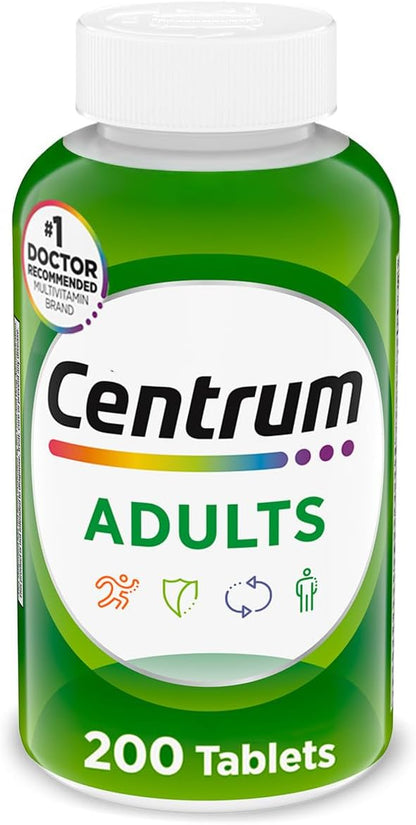 Centrum Adult Multivitamin/Multimineral Food Supplement – 200 Tablets