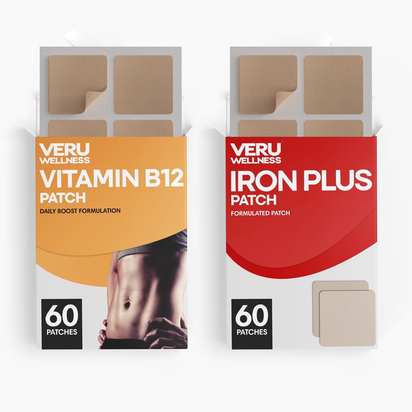 Veru Wellness Energy Boost Duo Lifestyle Patches - B12, Iron - Self-Adhesive - 42 Day Supply (120 Patches) - görsel 10