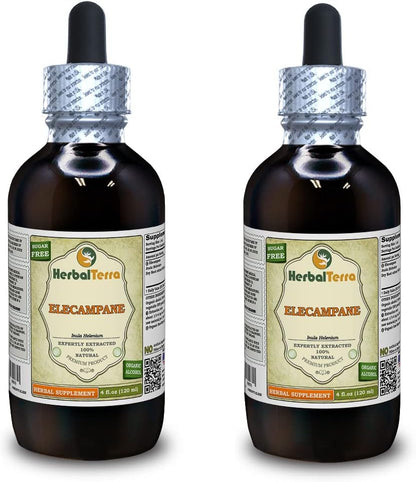 Herbal Terra LLC Elecampane (Inula Helenium) Glycerite, Alcohol-Free Liquid Extract, 2 oz