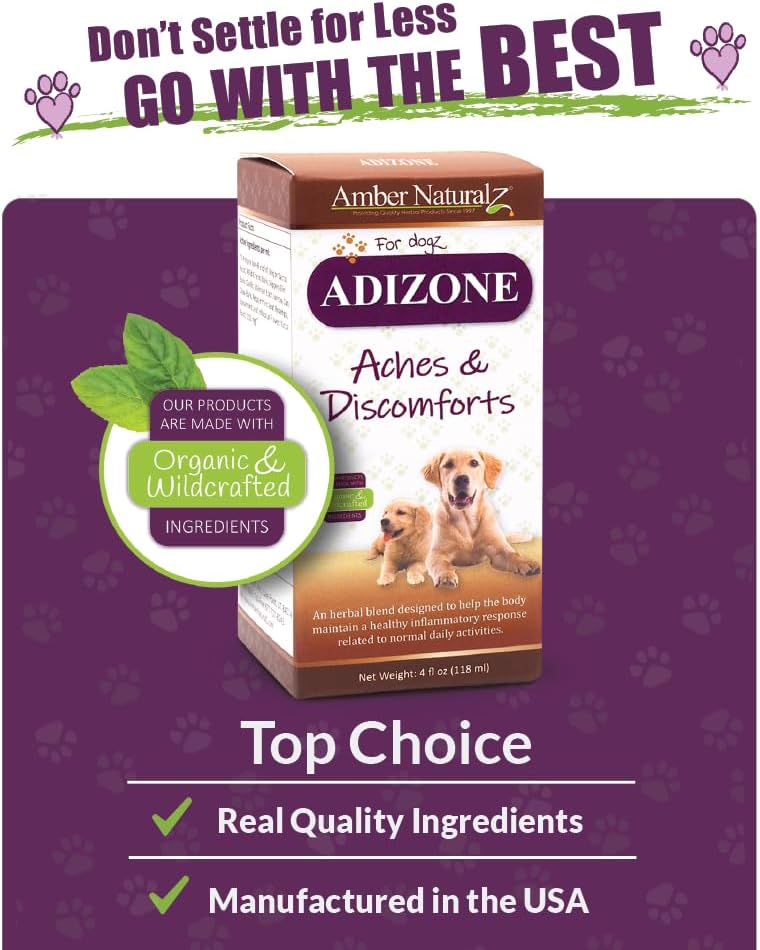 Amber NaturalZ Adizone Herbal Supplement for Dogs, 118 ml - görsel 5