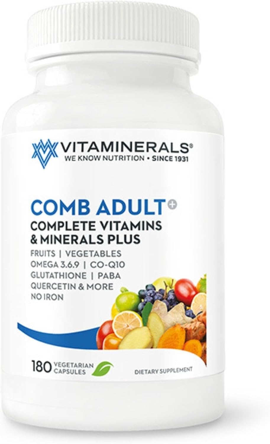Vitaminerals CombAdult Comprehensive Vitamin & Mineral Formula (180 Veggie Capsules) - görsel 1