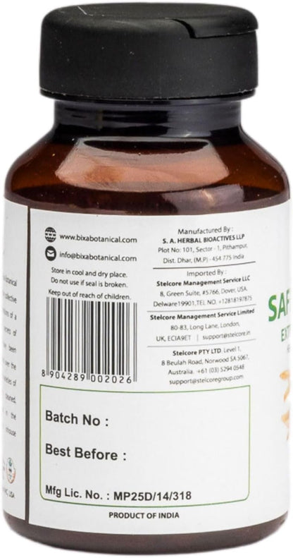 bixa BOTANICAL Safed Musli Capsules for Men | Ayurvedic Herbal Supplement | 100% Pure, Gluten-free, Non-GMO, Steam Sterilised | 60 Count