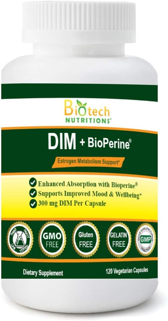 DIM Supplement 300 mg with BioPerine - 120 Capsules - görsel 1