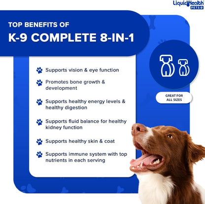 LIQUIDHEALTH K9 Complete 8-in-1 Liquid Multivitamin for Dogs (946 ml)