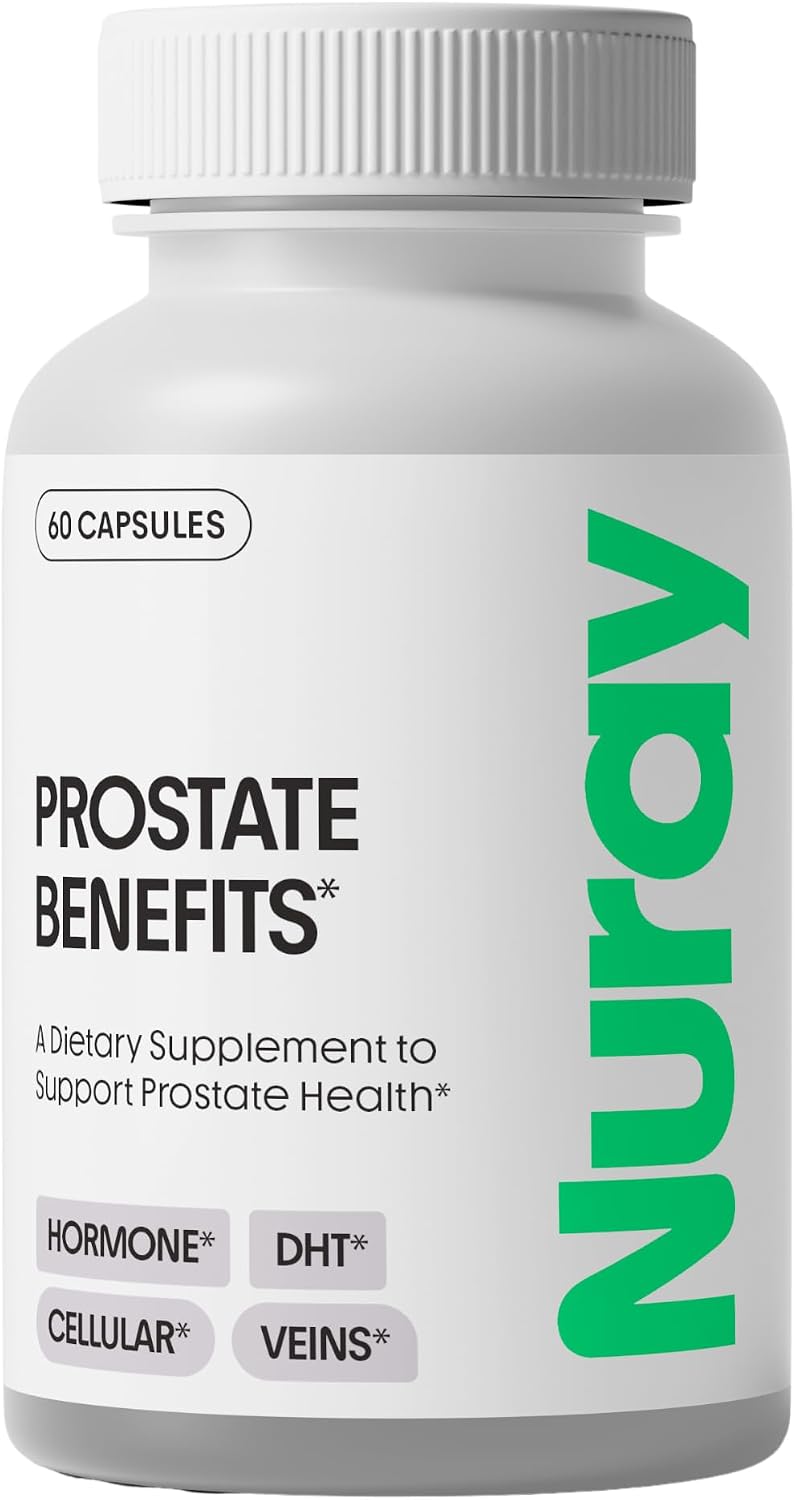 Nuray Prostate Support Supplement for Men and Women | Saw Palmetto, Vitamin C, Vitamin E, Zinc, Stinging Nettle & Alpha Lipoic Acid, 60 Vegetarian Capsules - görsel 1