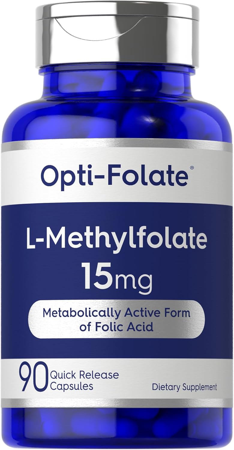 Carlyle L Methylfolate 15mg | 90 Capsules | Max Potency | Optimised and Activated | Non-GMO, Gluten-free | Methyl Folate, 5-MTHF - görsel 1
