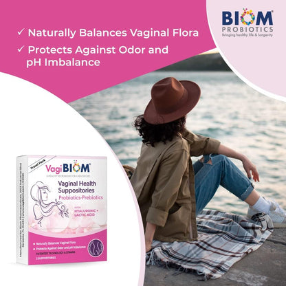 VagiBiom Probiotic Suppository Handy Travel Pack - 2 Suppositories