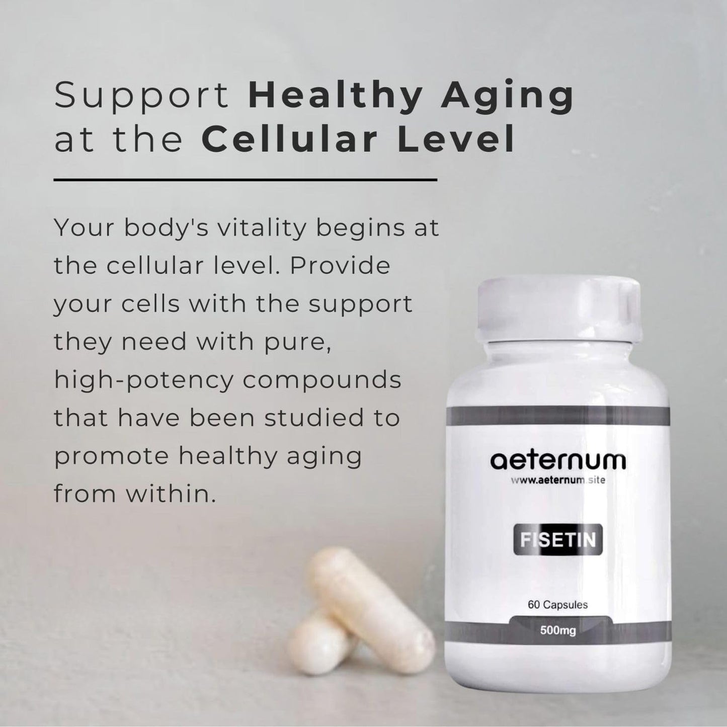 aeternum Premium Quality Fisetin 500mg 60 Capsules - görsel 6