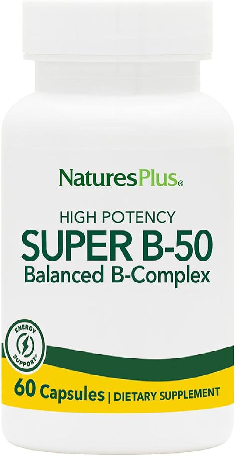 NaturesPlus Super B-50 – High-Potency B Complex with Choline, Inositol & PABA – 90 Capsules - görsel 7