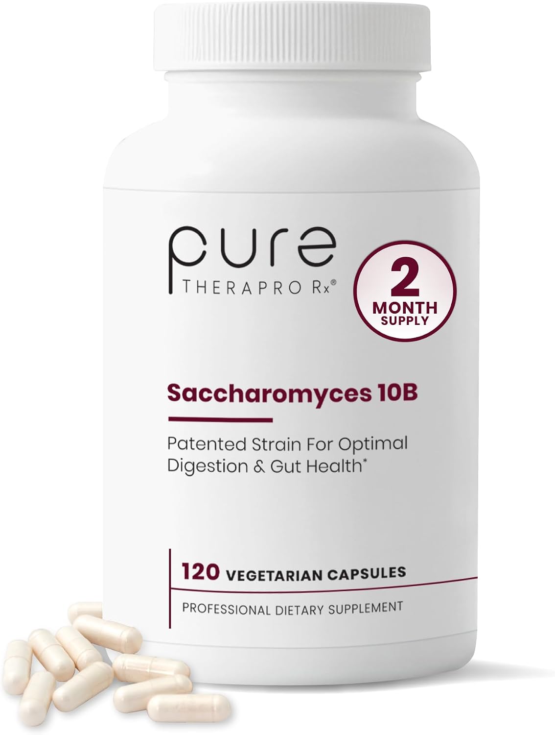Pure TheraPro Rx Saccharomyces Boulardii Probiotics 10 Billion CFU – 120 Capsules - görsel 1