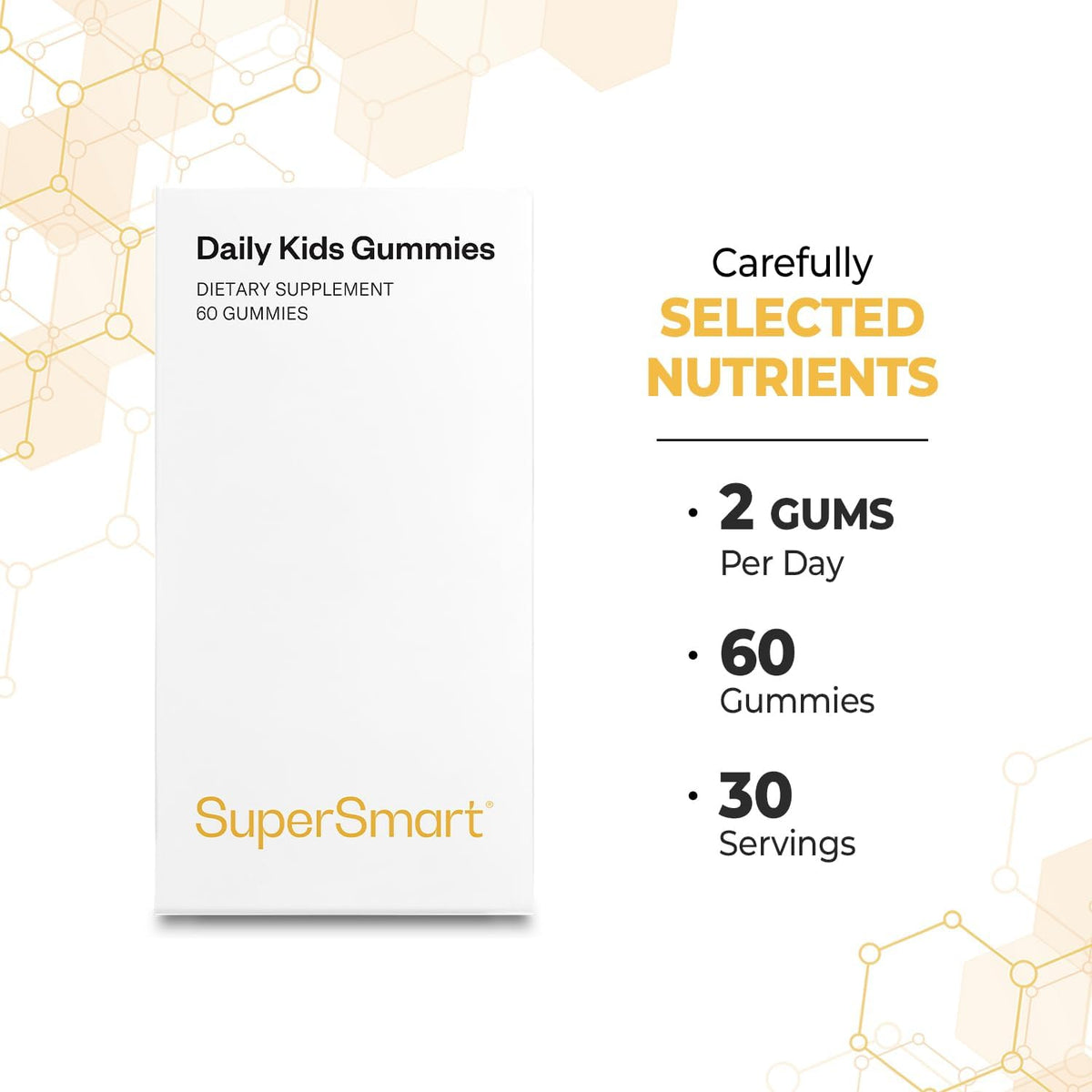 Supersmart Sugar-Free Kids Multivitamin Gummies – Assorted Fruit Flavours with Omega-3, Vitamin D3, and 16 Nutrients (60 Gummies) - görsel 4